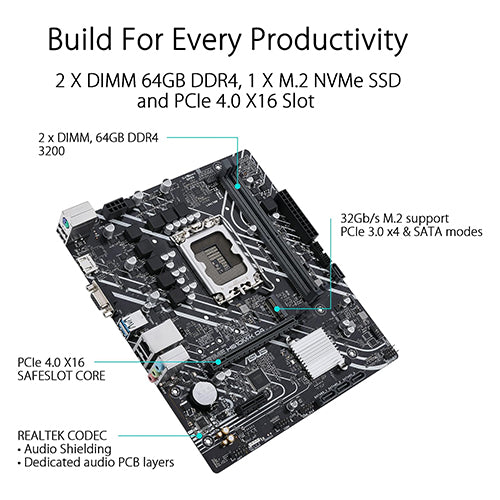 ASUS MB PRIME H610M-K D4