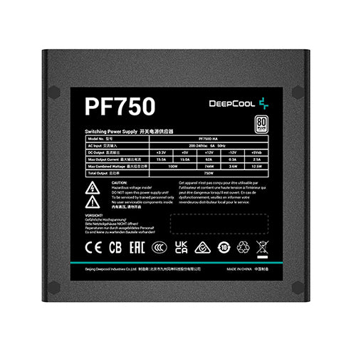 DEEPCOOL PSU PF750D 80 PLUS Standard