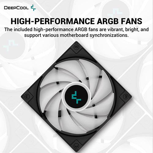 deepcool aio liquid cooler le720 argb - black