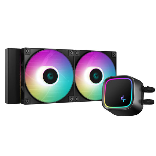 deepcool aio liquid cooler le520 argb - black